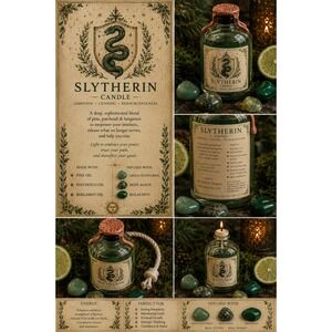Slytherin Inspired Oil Candle